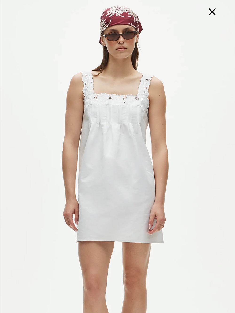 J. Crew Ondine White Cotton Mini Dress